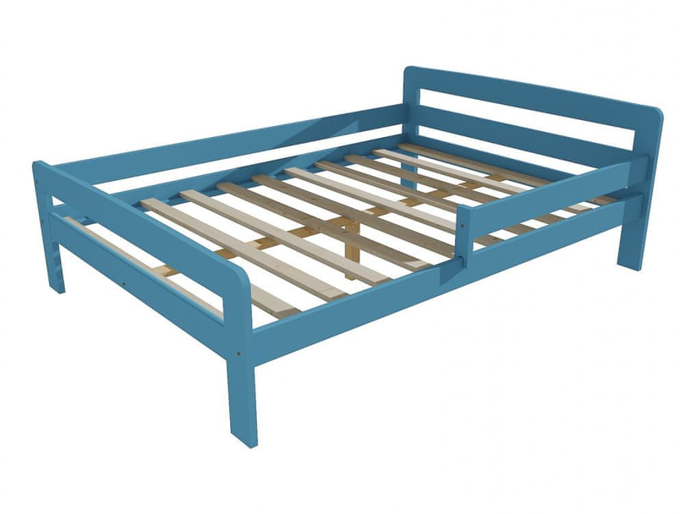eoshop Detská posteľ so zábranou VMK008C KIDS (Rozmer: 140 x 200 cm, Farba dreva: farba modrá)